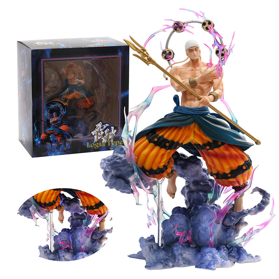 Anime One Piece Enel PVC Action Figure Model Collectible Toy Statue With Light