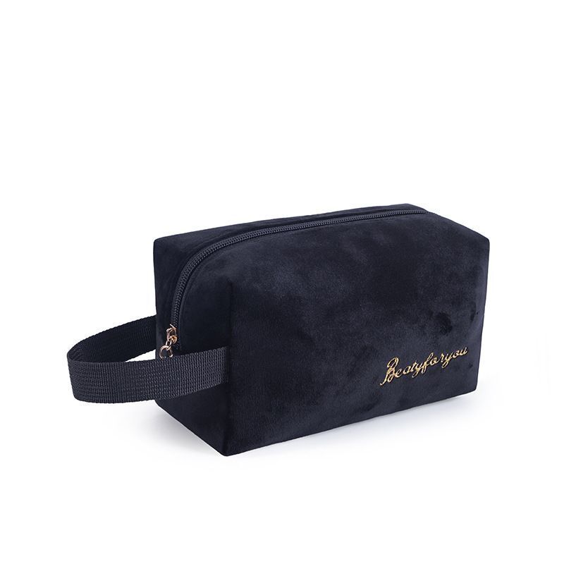 Cosmetic Bag Soft Velvet Make Up Storage Toiletry Package Travel Organizer Pouch
