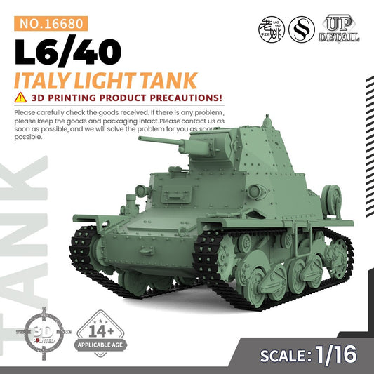 SSMODEL SS16680 1/16 Military Model Kit Italy L6/40 Light Tank