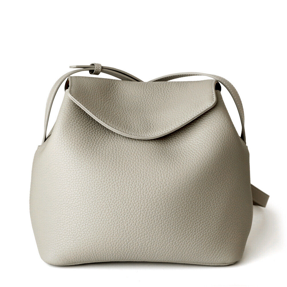 Real Leather Flap Bucket Shoulder Bag Purse Fashion Handbag Crossbody Work Bag