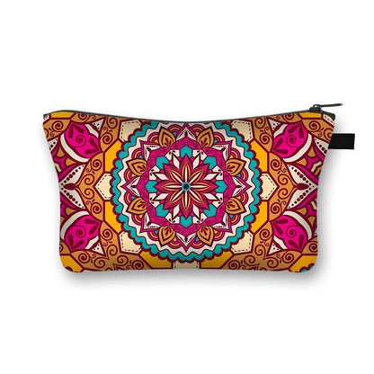 Vintage Pattern Multifunctional Cosmetic Bags Organizer Gothic Wallet Polyester