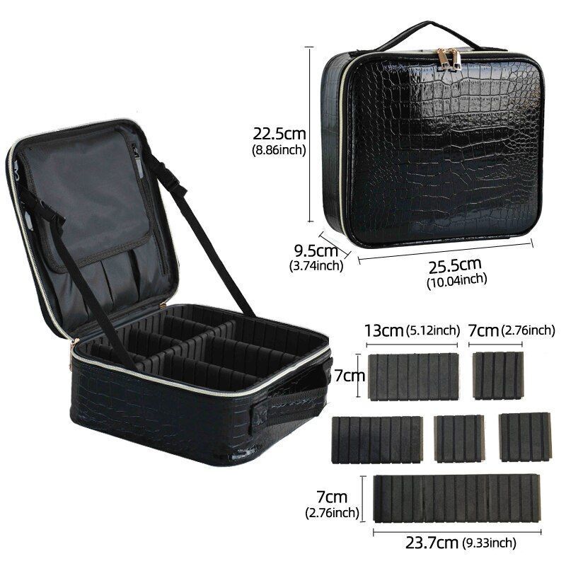 Pattern Cosmetic Bag Partition Multi Functional Traveling Storage Makeup Cases