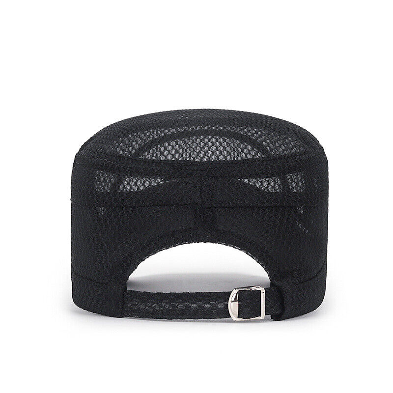 Trucker Hat Mesh Baseball Snapback Cap Adjustable Flat Visor Plain Hip Hop Mens