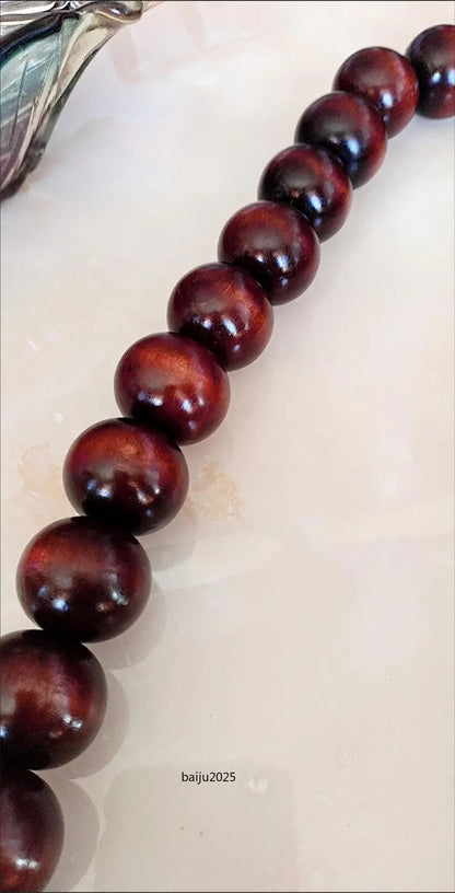 30mm*54 Beads Natural Wood Necklace Shaolin Temple Monks Buddha Kung fu Rosary