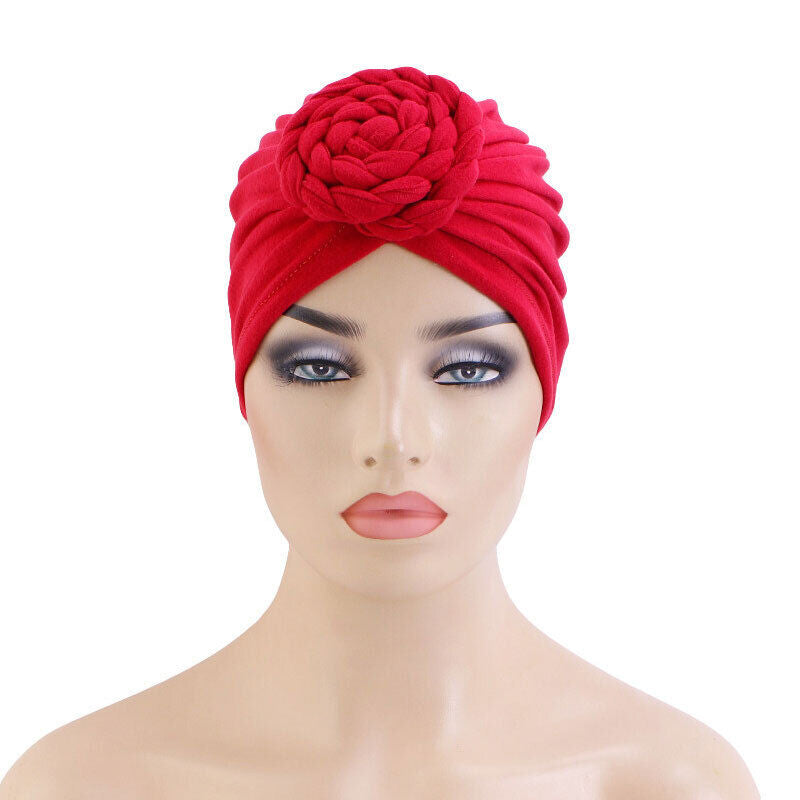 Turban Hat Twist Braid Turban Hat Pan Flower Turban Hat Baotou Hat Ethnic Hat