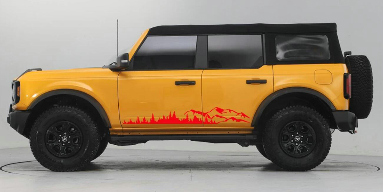 Graphics Forest Mountain Car Side Stickers For All Models Vinyl Decals Custom