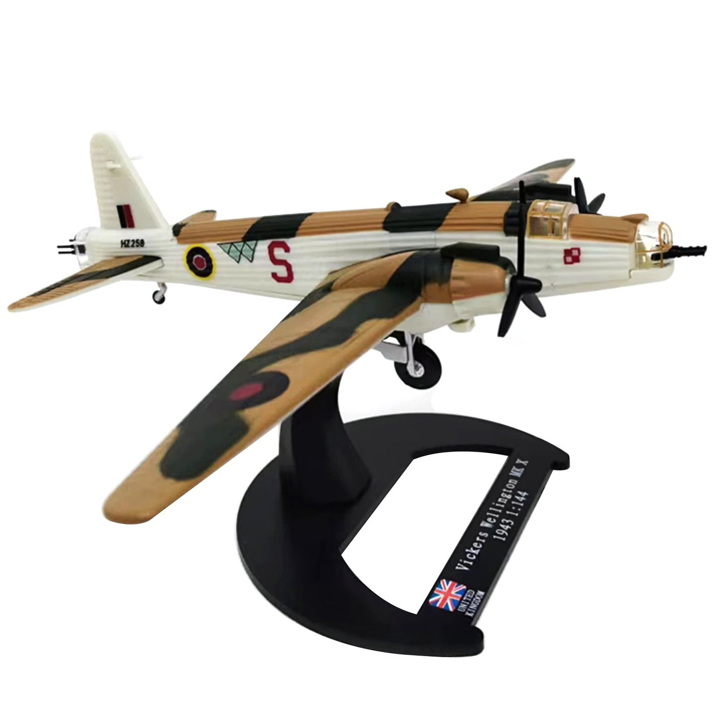 1/144 WWII UK Vickers Wellington Bomber Finished Model Plane High Restoration