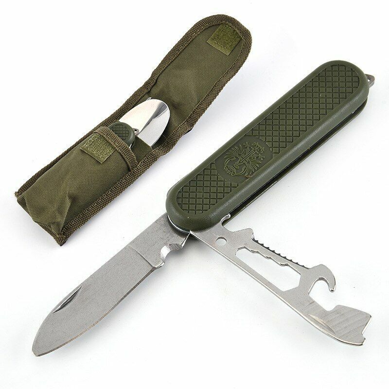 3pcs/set Multi Tool Portable Picnic Outdoor Camping Spoon Spork Fork Knife Steel