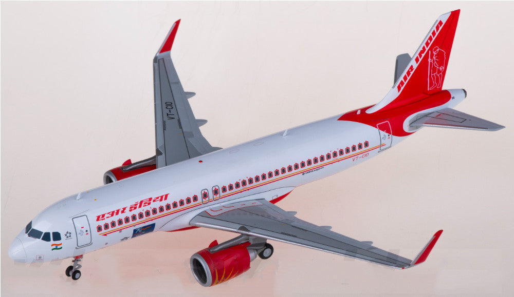 1:200 JC Wings Air India Airbus A320neo Passenger Airplane Diecast Model