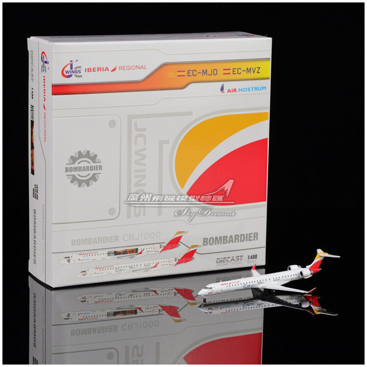 1:400 JC Wings Iberia Bombardier CRJ1000 Passenger Airplane Diecast Model