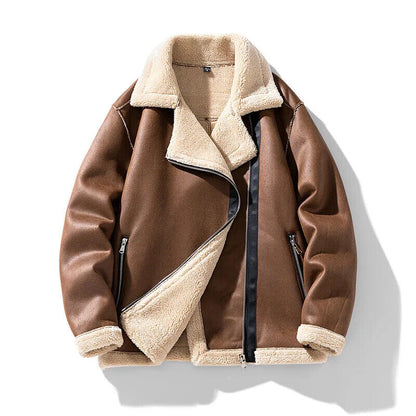 Jackets Men Winter Motorcycle Jackets Streetwear Fur Lined Thick Warm Coats