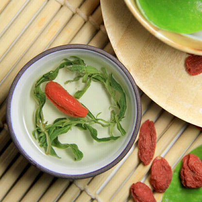 Organic Goji Leaf Green Tea, Berries Leaves,WolfBerry, Wolfberries, Gou qi tee