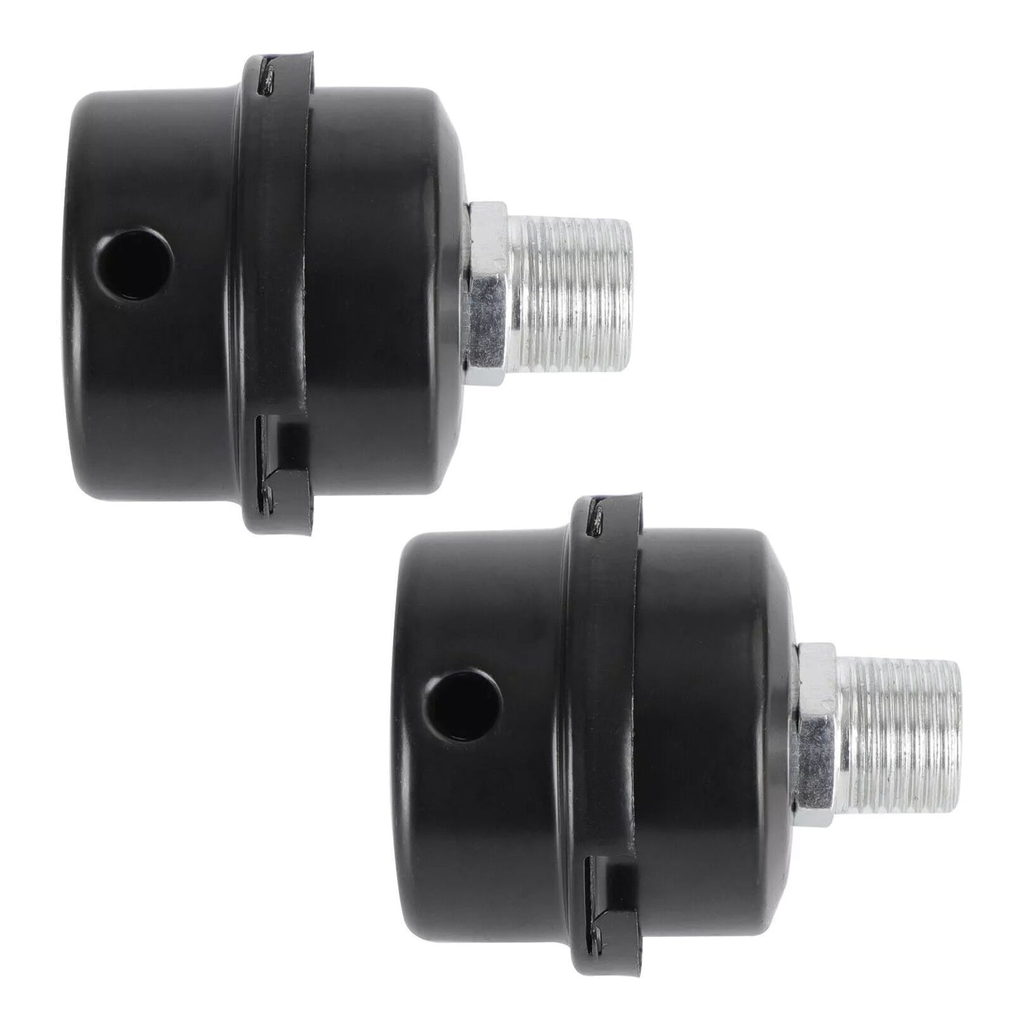 Durable 2pcs 1/2" 20mm Air Compressor Silencer Intake Filter Metal Noise Muffler