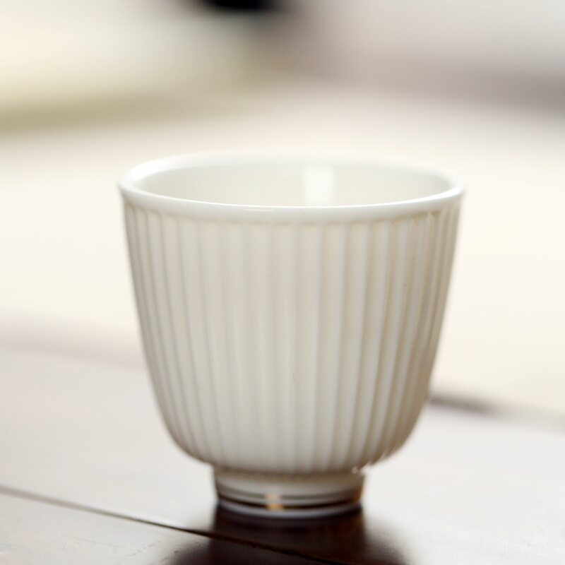 Sheep Fat Jade Ceramic Whiteware Tea Cup Ceramic Teacup Tea Ceremony Cup