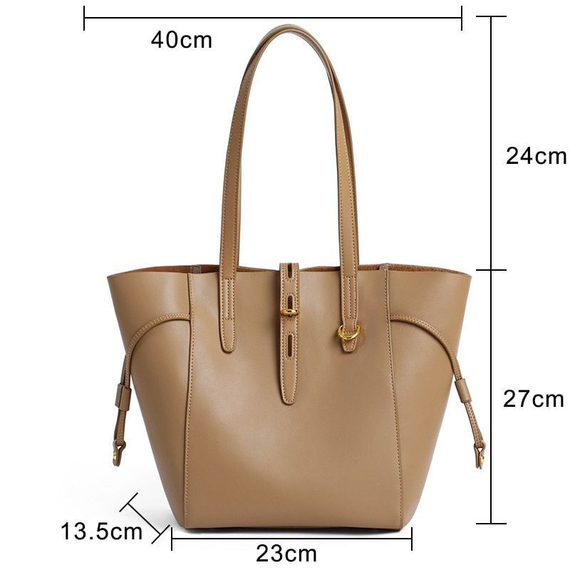 Genuine Leather Shoulder Bags Bucket Big Handbag Fashion Large Capacity Tote Bag