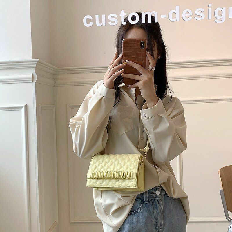 Crossbody Ladies Simple Leather Fashion Soft Evening Female Shoulder Bag Totes