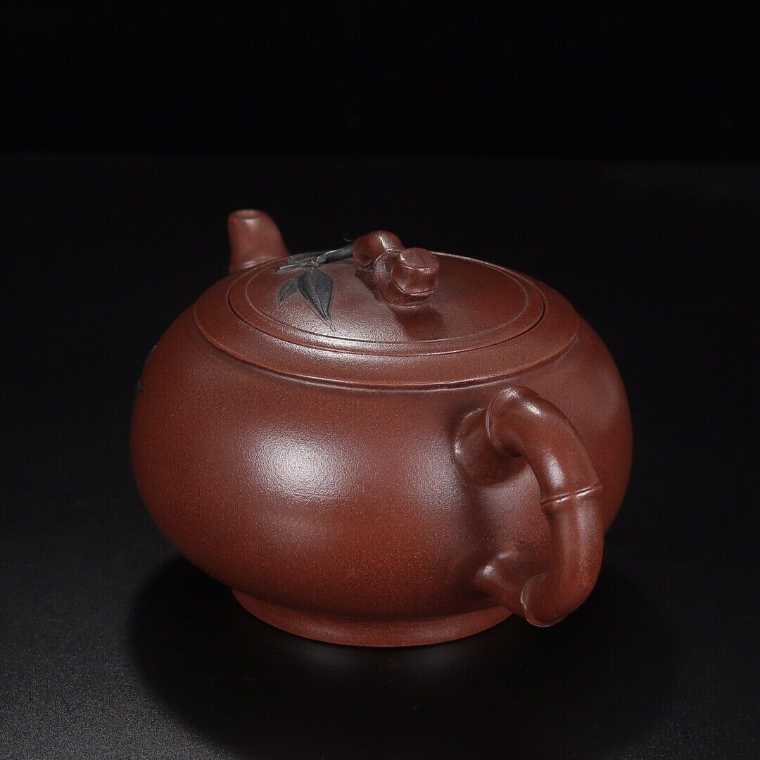 Chinese Yixing Zisha Clay Handmade Exquisite Teapot （竹韵 底款：周桂珍）