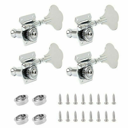 Sliver Zinc Alloy Bass Guitar Tuners Tuning Pegs Keys Machine Heads Gear