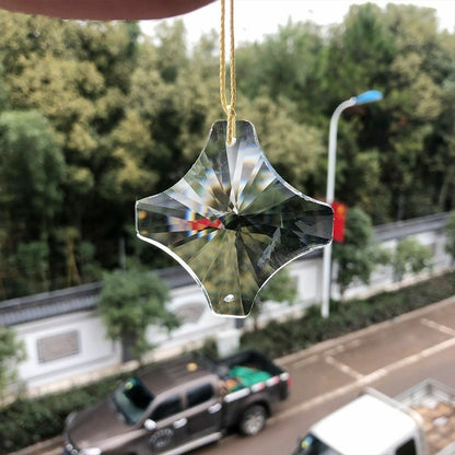 60mm Hanging Crystal Ball Clear Faceted Sphere Sun Catcher Rainbow Prism