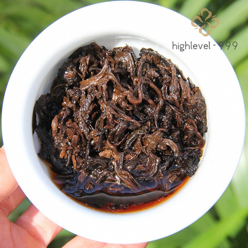 200g Ripe Pu'er Tea Cake 2022 Yunnan Menghai Laobanzhang Aged Leaf Tea