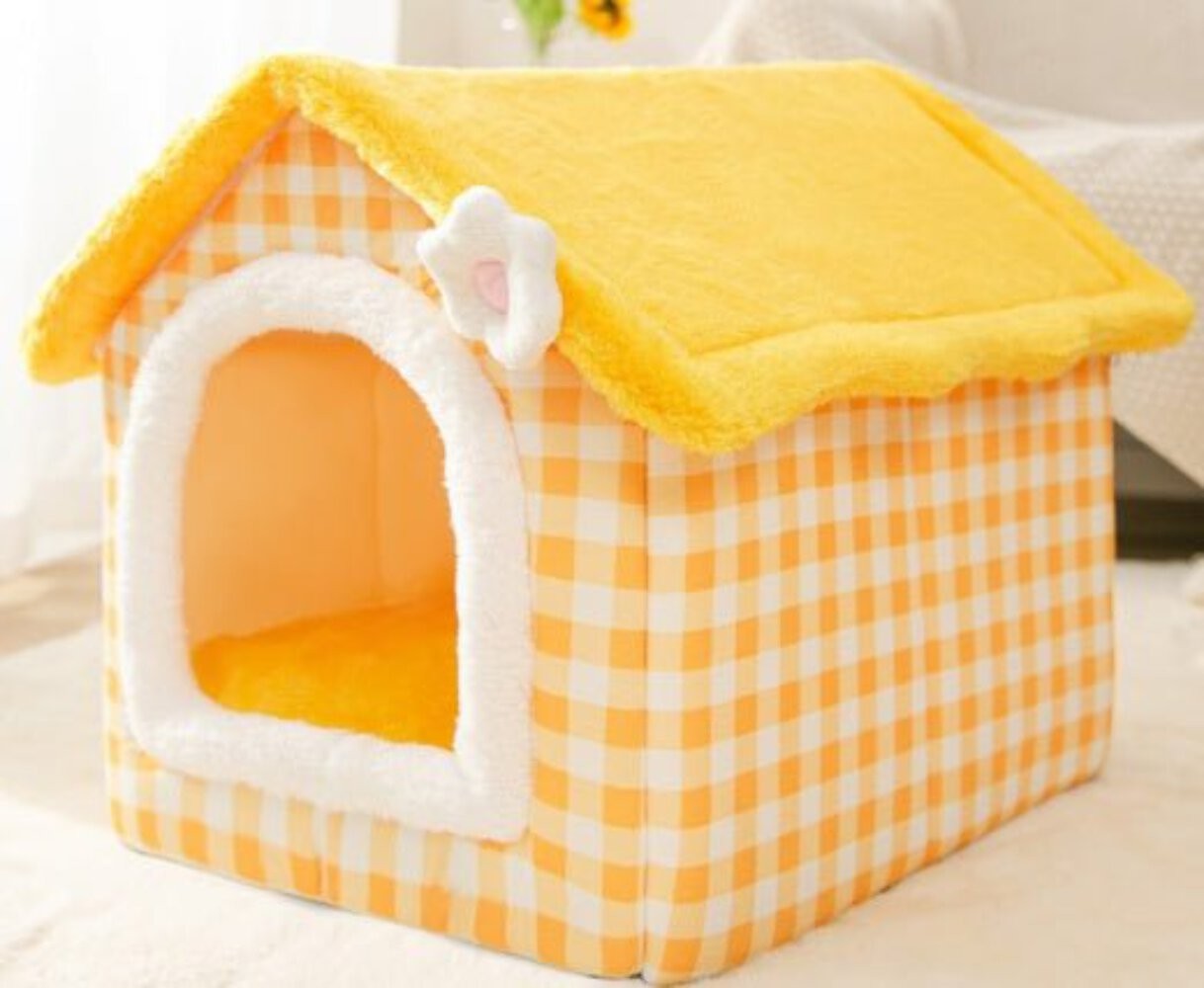 Sleep Kennel Pet Nest Warm Removable Cave Bed