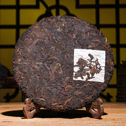 357g Puerh Ripe Tea Old Banzhang Ripe Tea Cake Pu'er Tea Yunnan Pu'er Tea Cake