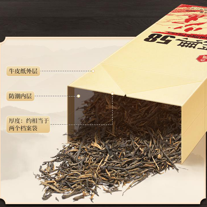 2023 Dian Hong 58 Classical Black Tea Yunnan Phoenix Brand Dianhong 380g