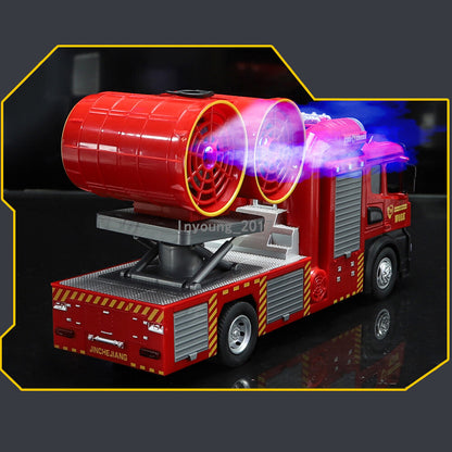 1:18 Smoke Exhaust Fire Truck Model Toy Car Diecast Toy Vehicle Fire Engine Toys