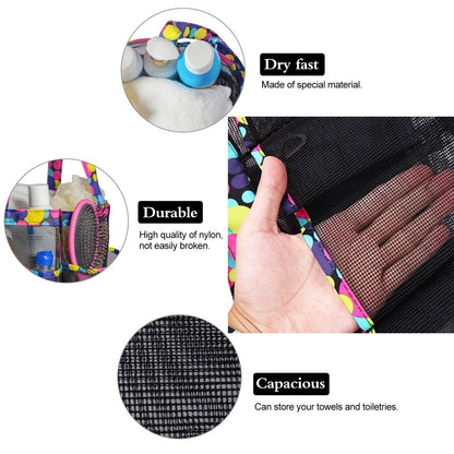 Mesh Shower Tote Hanging Bath Toiletry Organizer Bag Storage Pockets Oxford 1 PC