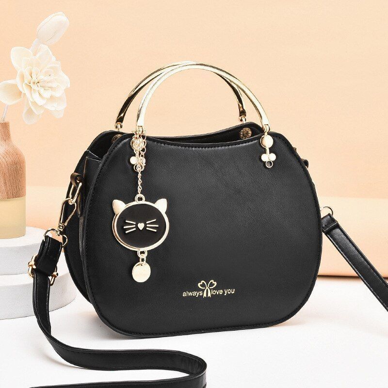 Tote Bag Synthetic Leather Handbags Small Crossbody Purses Polyester Shell Shape