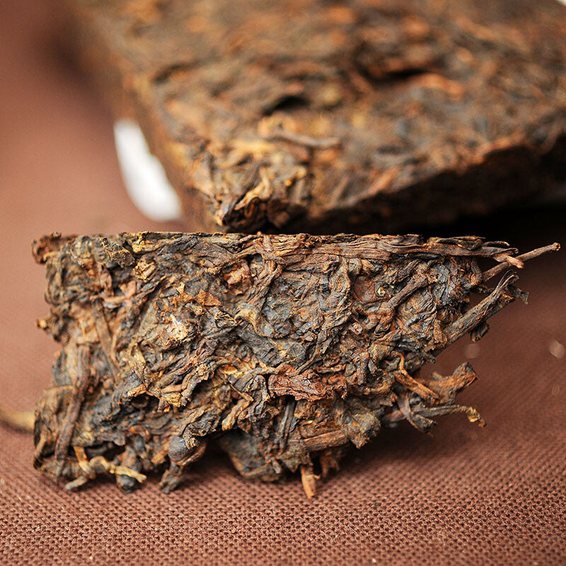 Lao Man E Pu-erh Tea Brick Ancient Tree Yellow Slice Ripe Puer Pu'er Tea 500g
