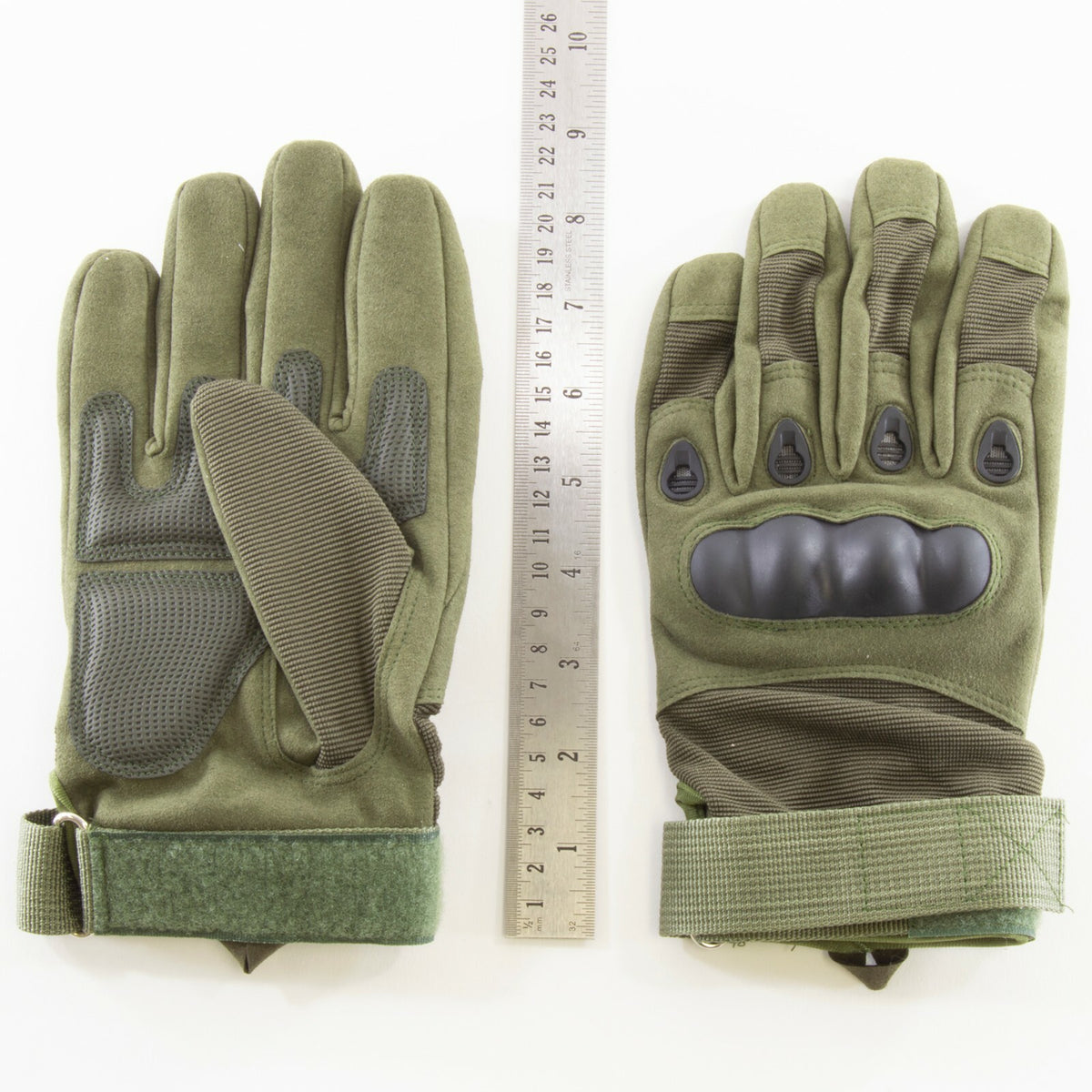 Size Medium Tactical Paintball Gloves with Knuckle Protection (Foliage Green)
