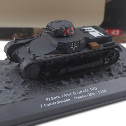 1/43 German Army Pz.kpfw.i Ausf.B Sd.kfz.101 Tank Alloy Finished Model