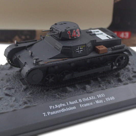1/43 German Army Pz.kpfw.i Ausf.B Sd.kfz.101 Tank Alloy Finished Model