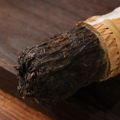 Anhua Dark Tea Black Shi Liang Ten Tael Hua Juan Hei Cha Bamboo Packed 362.5g
