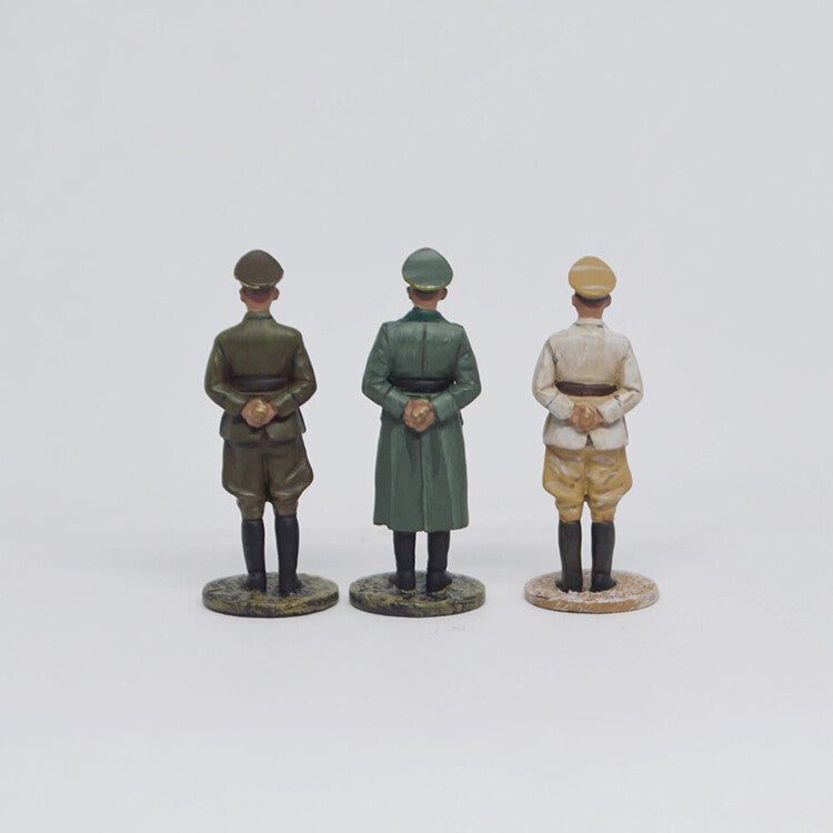 1/72 3Pcs/Set Alloy German General Officer Soldier Model Rommel Alloy Soldier