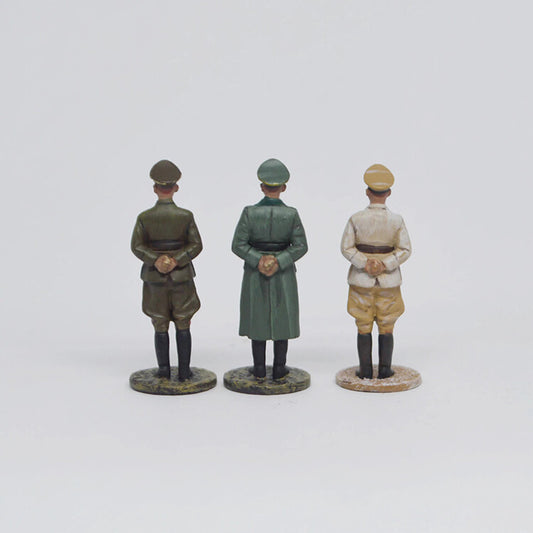 1/72 3Pcs/Set Alloy German General Officer Soldier Model Rommel Alloy Soldier