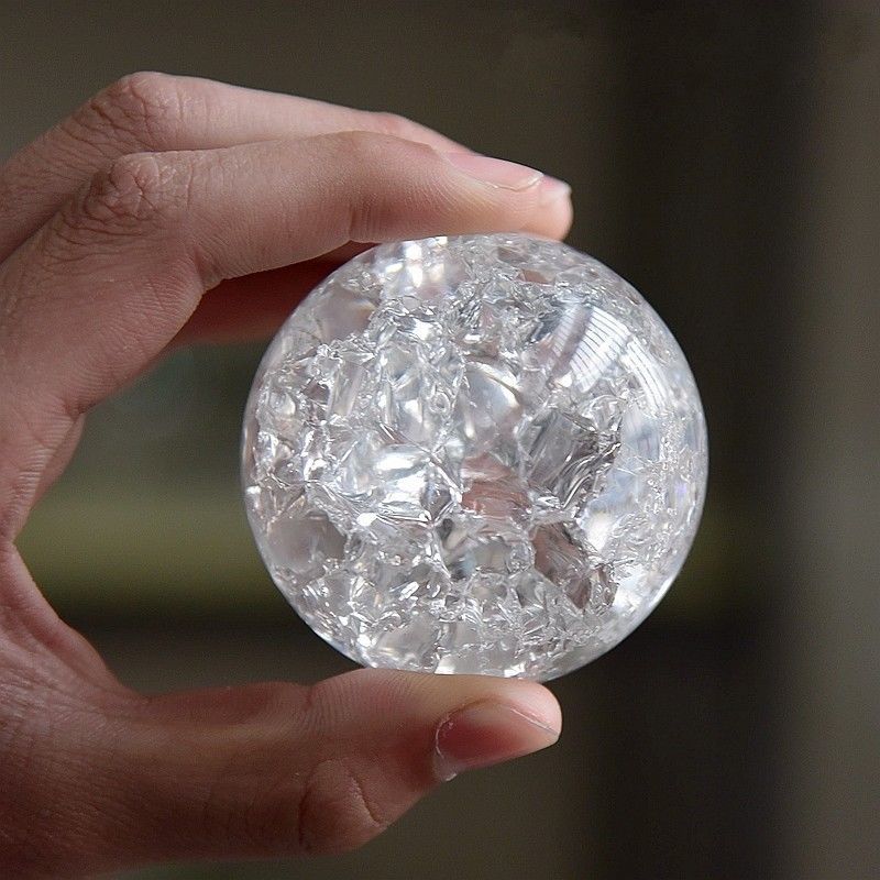 30-50mm Crystal Ice Crack Ball Quartz Marbles Magic Sphere