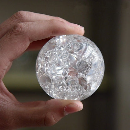 30-50mm Crystal Ice Crack Ball Quartz Marbles Magic Sphere
