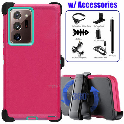 For Samsung Galaxy Note20 Ultra 5G Belt Holster Case Phone Cover + Accessories
