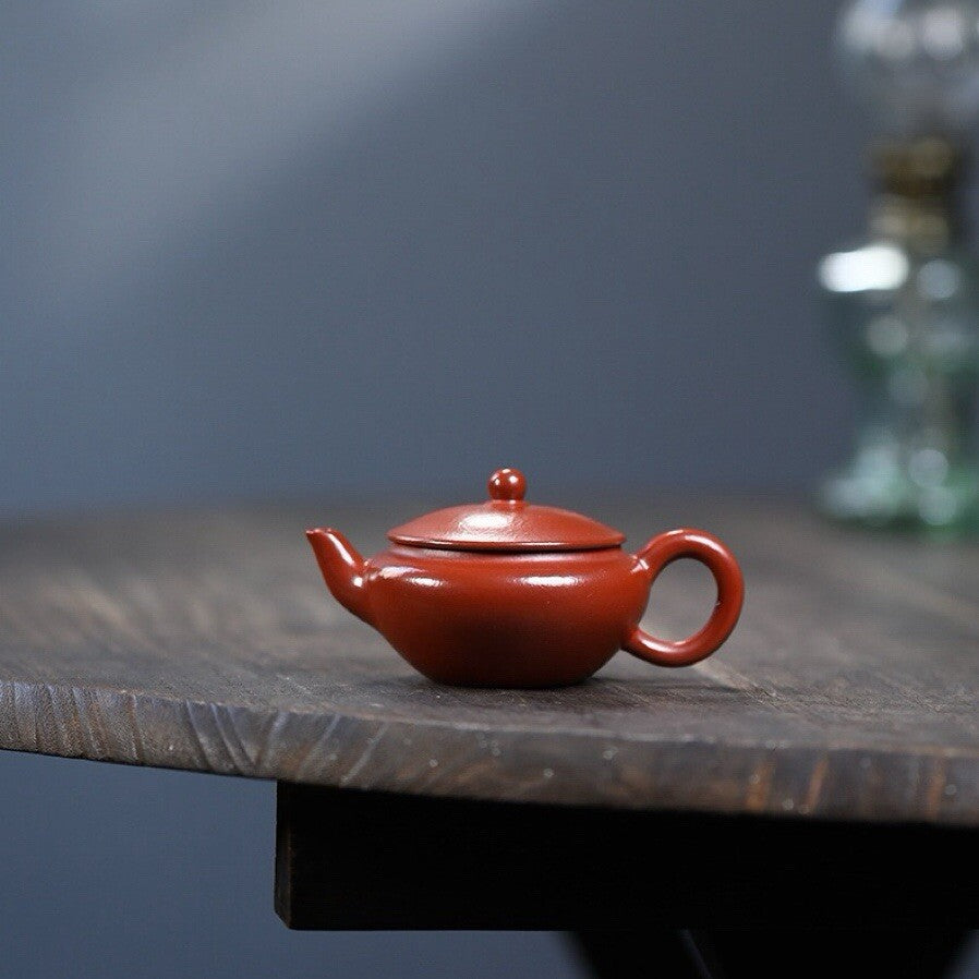 60cc Chinese Yixing Zisha Purple Clay Zhuni Handmade Small Bianying Mini Teapot