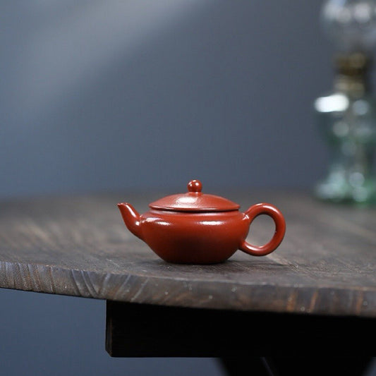 60cc Chinese Yixing Zisha Purple Clay Zhuni Handmade Small Bianying Mini Teapot