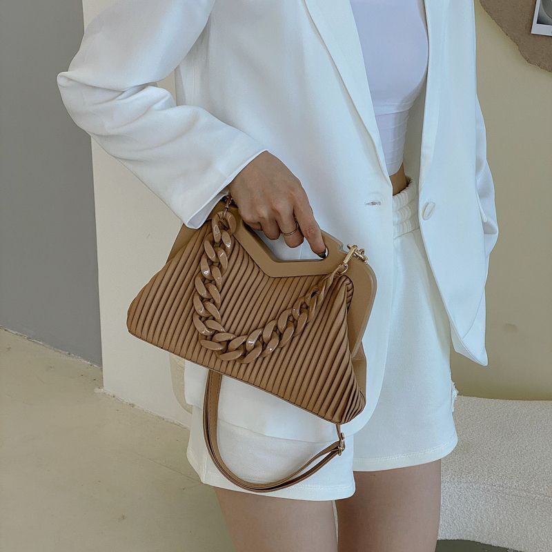 Handbag Inverted Triangle Handle Leather Hand Pouch Classic Crossbody Bags Tote