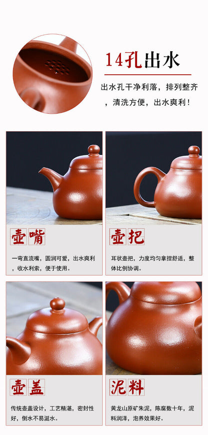 160cc Handmade Purple Sand Tea Pot in Yixing, China Juni Li Gong Fu Hu Tea Pot-