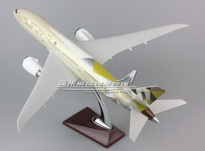 43CM ETIHAD BOEING 787 A6-BLA Passenger Airplane Resin Aircrarft Plane Model
