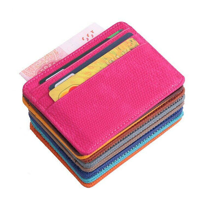 Bank Card Package Passport Cover Bag Coin Case Leather Card Women Men Cardholder