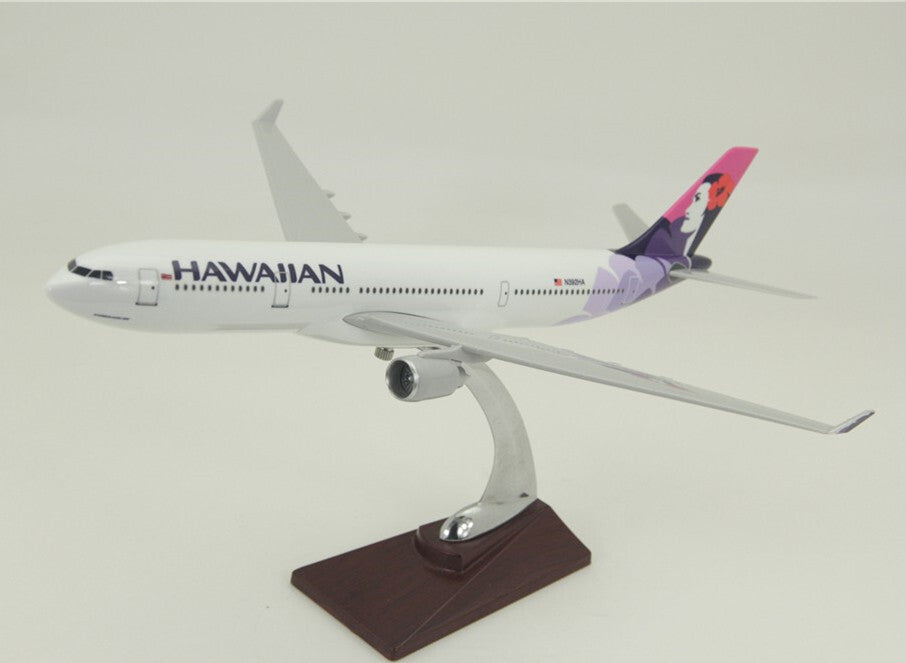 40CM HAWAIIAN AIRBUS A330-200 N392HA Passenger Airplane Resin Aircrarft Model