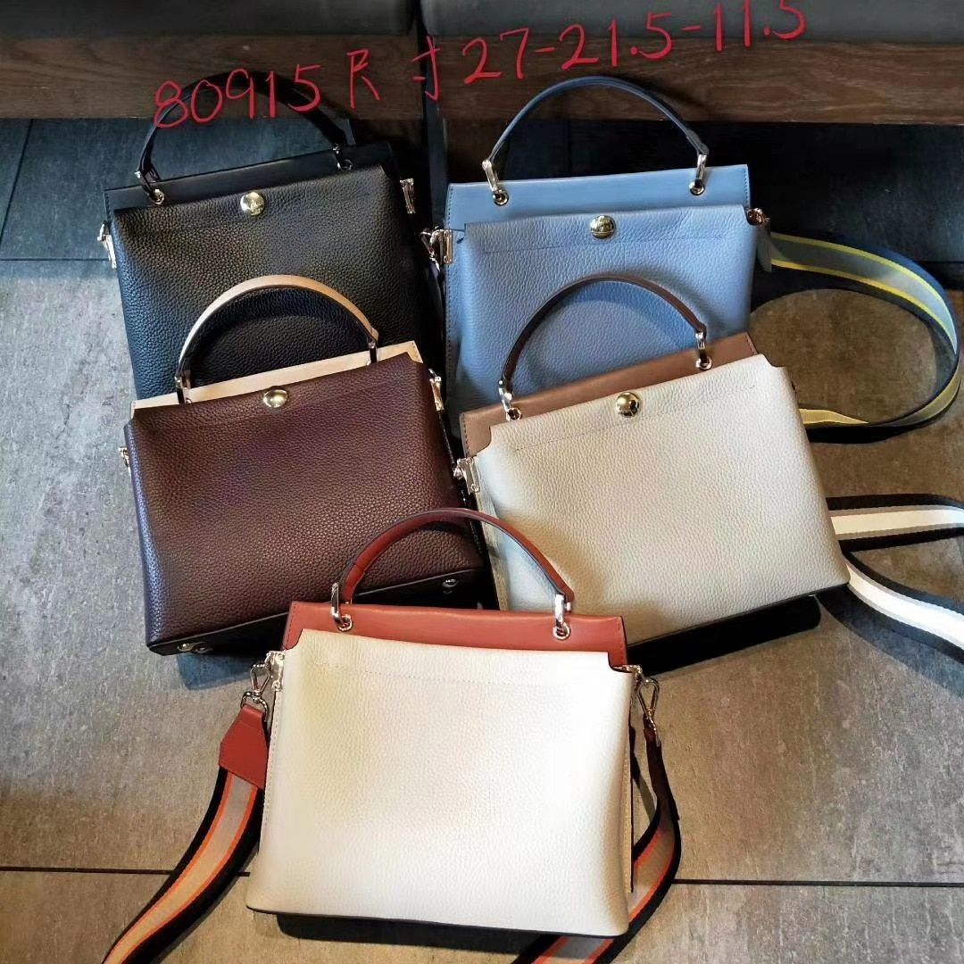 Genuine Leather Handbag Tote Crossbody Bag Satchel Purse 27x11.5x21.5 Cm Cotton