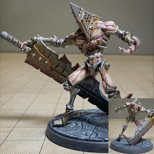 1/24 resin figure model Fantasy Triangle Head Warrior 3D Printing Unassembled