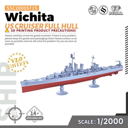 SSMODEL SSC2000571S 1/2000 Military Model Kit US Wichita Cruiser Full Hull